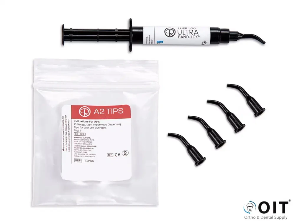 Ultra Band-Lok Luer Loc Blue 1x5g syringes, 10 tips(15 gauge)