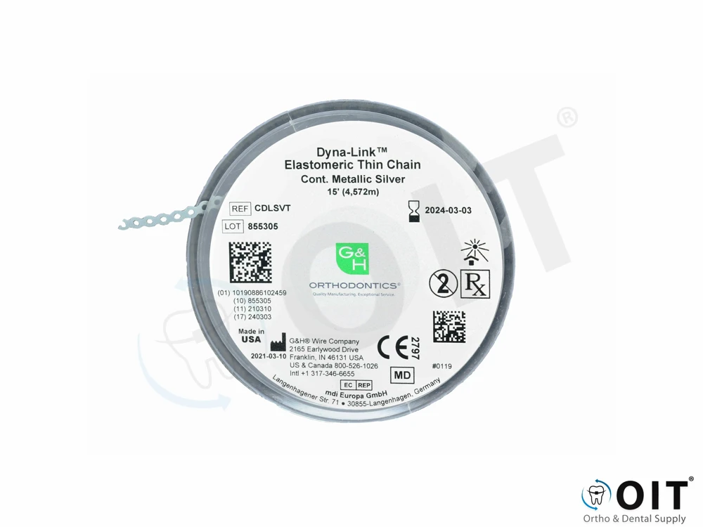 Slim Chain continuous silver 1 x 15ft. spool, closed