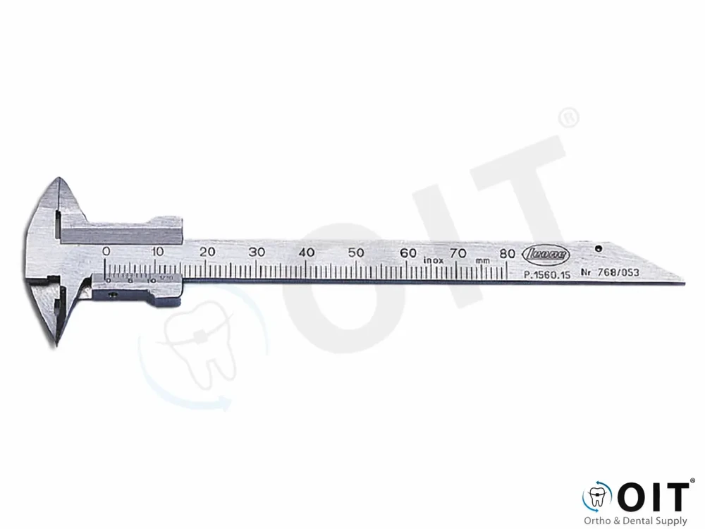 Dental Verniers/Caliper, double tips 1stuks, Leone P1560-15, schuifmaat