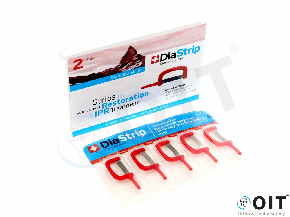 Refill DiaStrip 2-Side 40 Micron Rood 5 stuks, 0,30 mm dikte, IPR