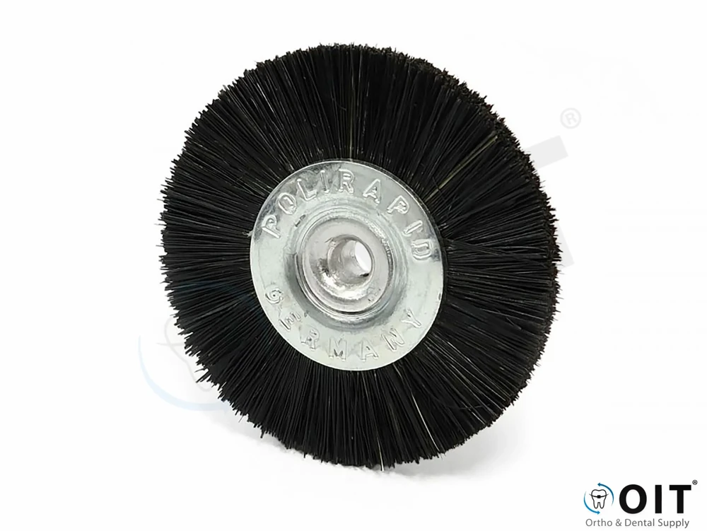 Polirapid Polishing Brushes 160/48 mm 12 stuks, polijstborstel zwart, lathe