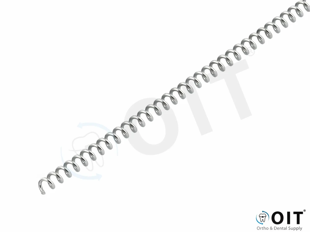 NiTi Coil Spring Open .009x.030 Straight 3 stuks 7" Rechte Lengtes, Extra Light