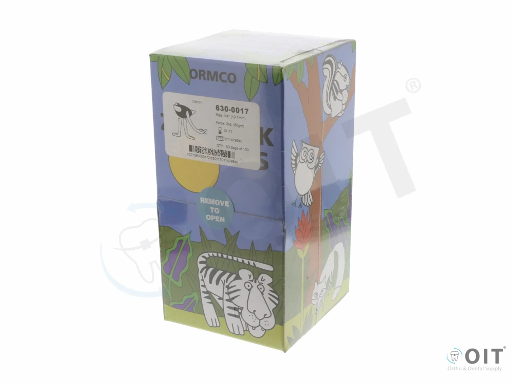 Kl. elastiekjes, Ostriche 3/4" 2 Oz 50 x 100, Zoo pack