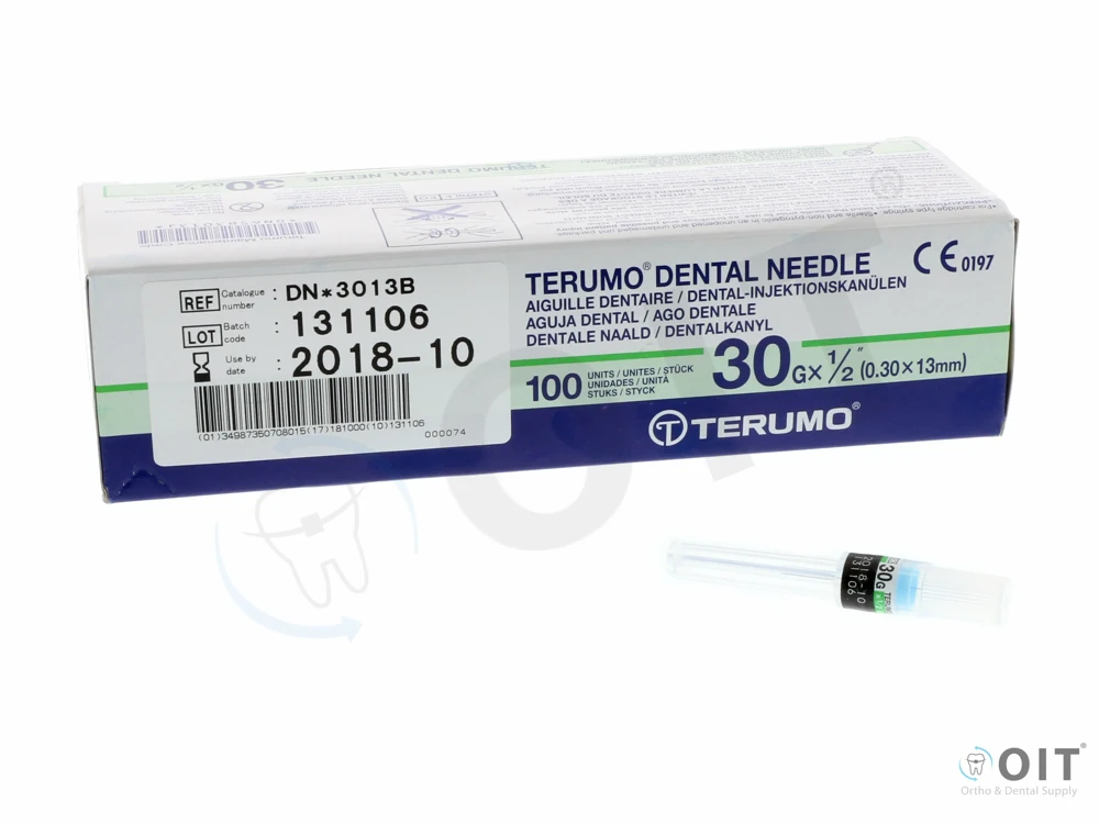 Naalden Terumo 30 g 0.30x13 mm 100 stuks, injectienaalden, x-short
