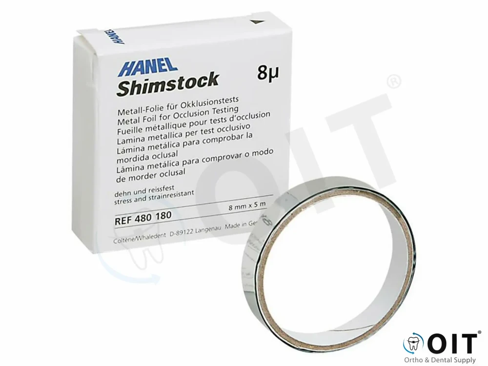 Shimstock 8µ metaalfolie op rol 1 stuk