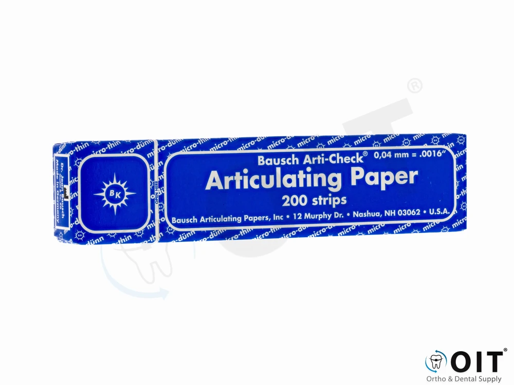 Articulatiepapier blauw bausch BK09 200 strips, 40µm