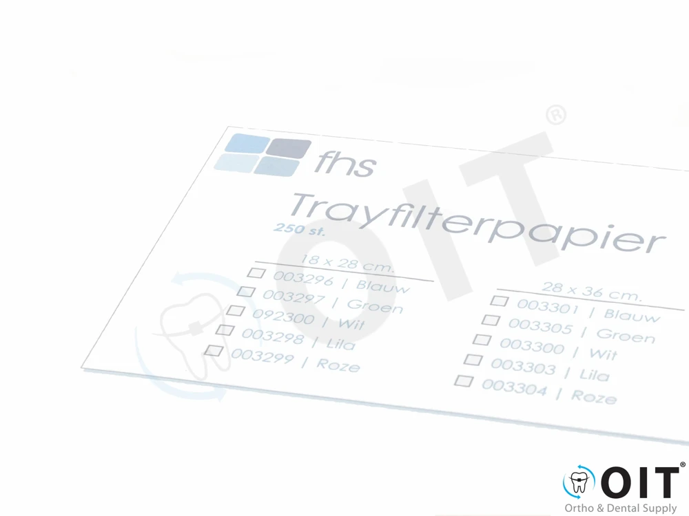 YellowPoint Trayfilterpapier 28x36cm Wit 250 stuks
