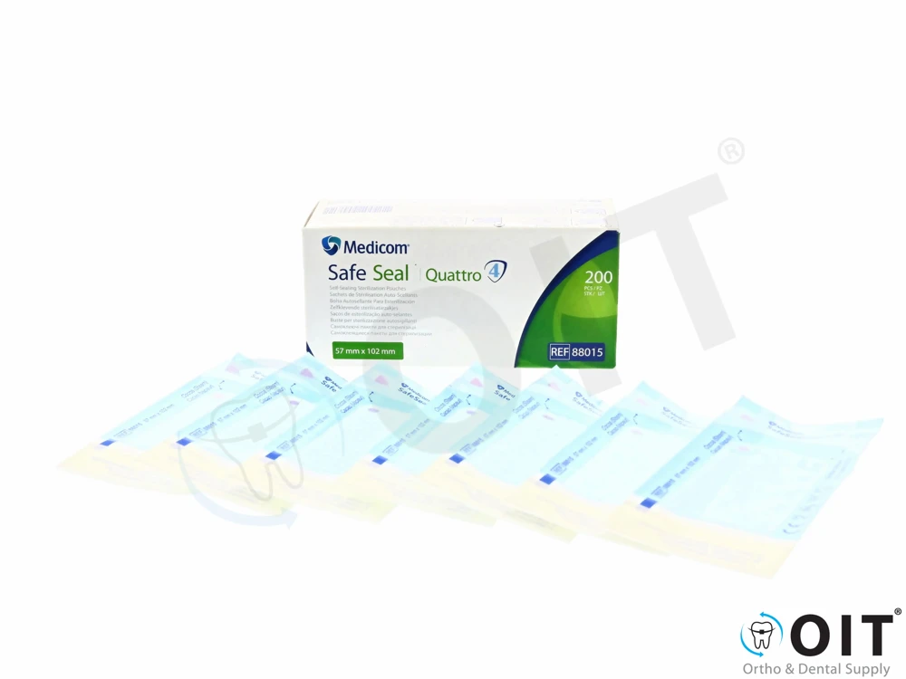 Medicom Sterilisatiezakjes 57 x 102 mm 200 stuks, Safe-seal Duet, 88015