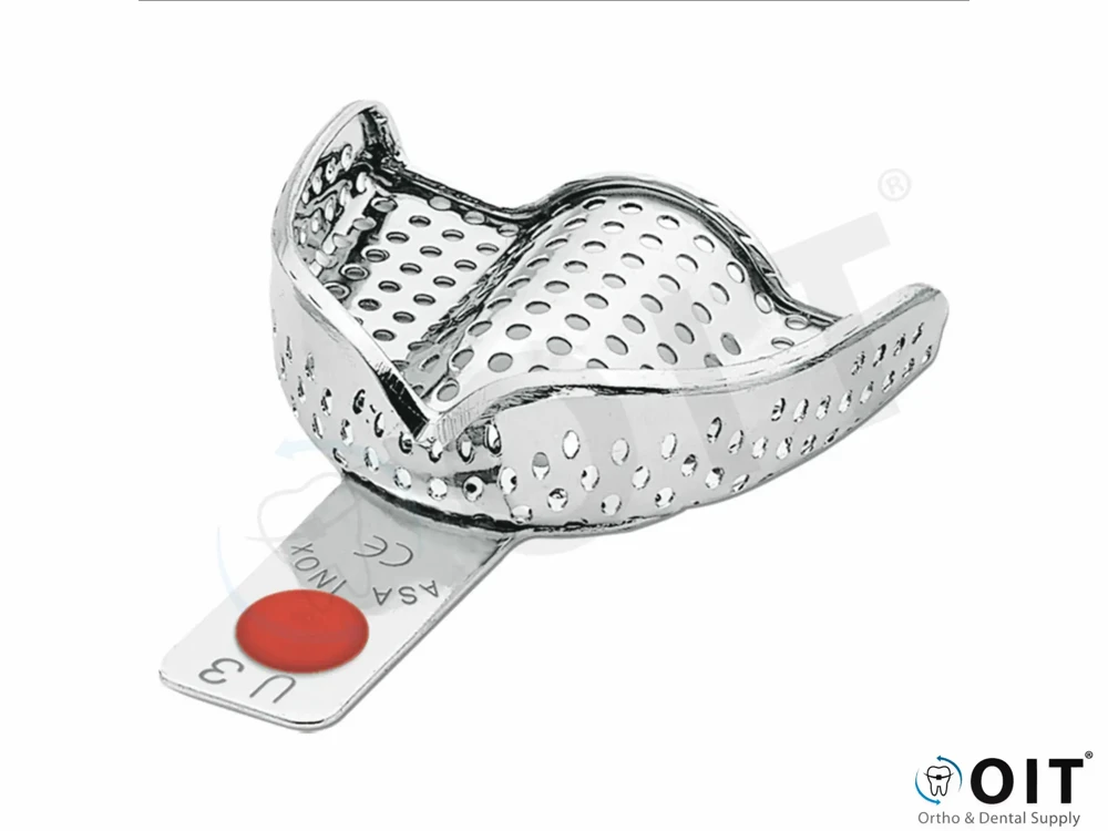 ASA Afdruklepel RVS geperforeerd boven 3 1 stuk, small rood 2804-U3 Perma-lock