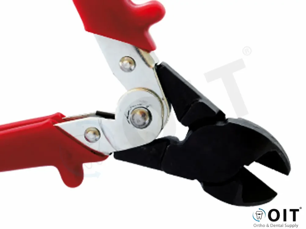 Heavy Wire Cutter, Dentaurum 1 stuk, rode handgreep, Max 1.3 mm