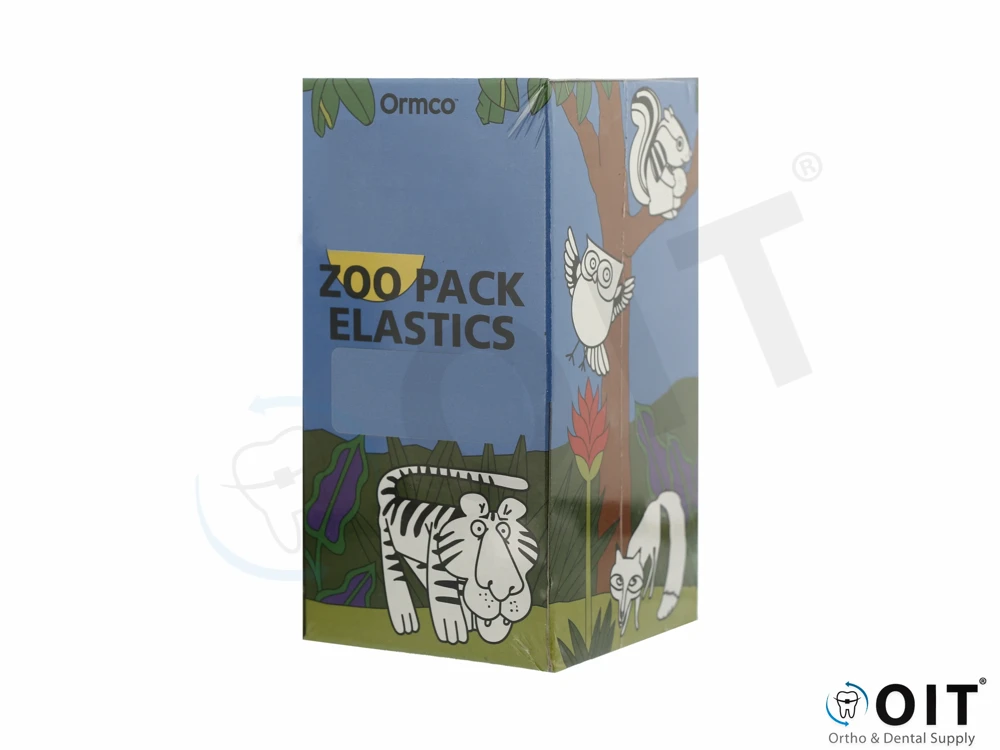 Kl. elastiekjes, Leopard, 1/4" 8 Oz. 15 x 100, Zoo pack