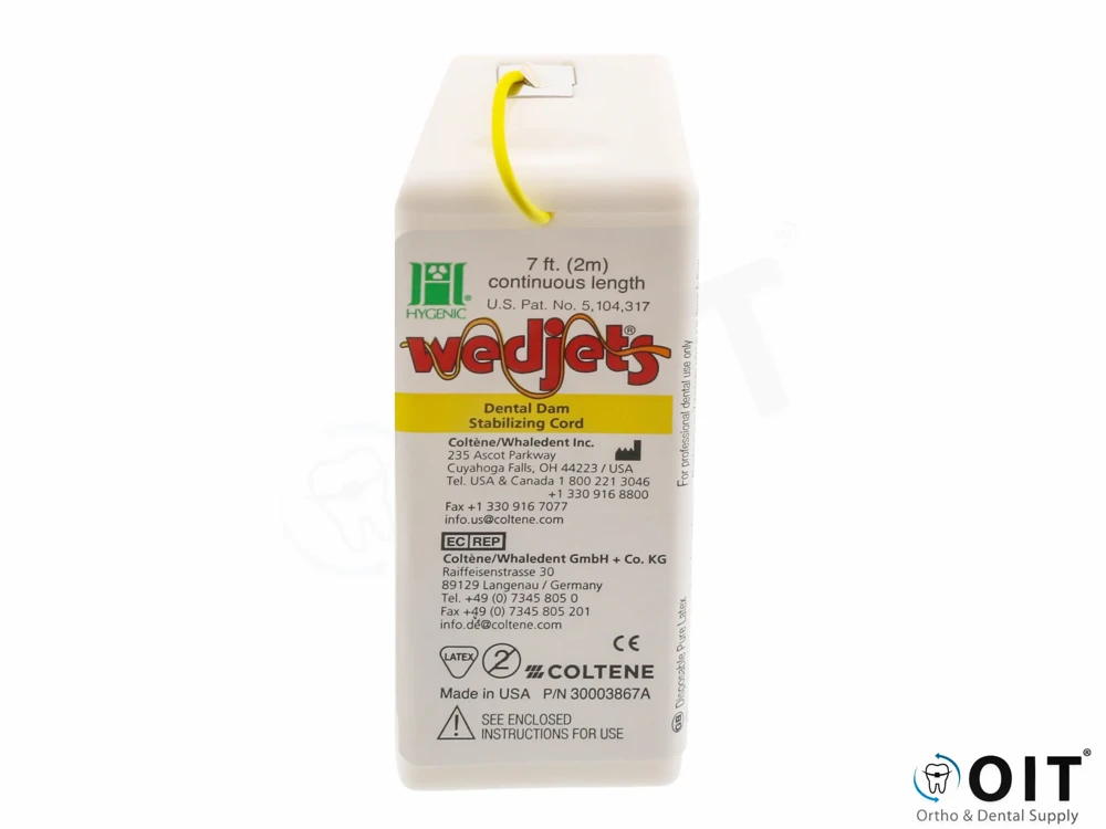 Hygenic Wedjets Small Geel 2.1 meter, Dental Dam Stabilizing Cord