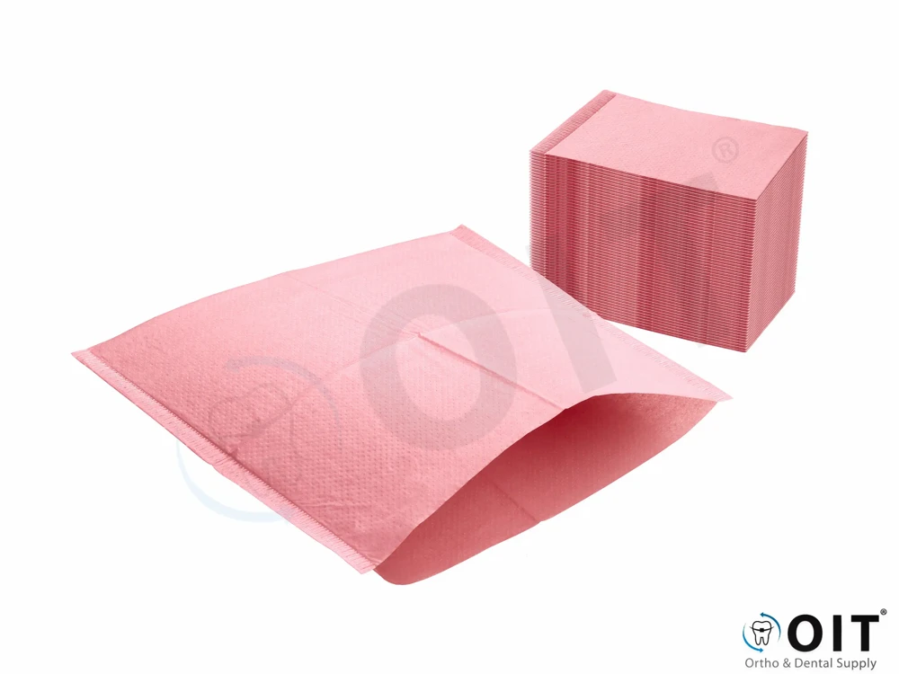 Hoofdsteunzakken Akzenta Roze 25x25 500, Cellulose + PE