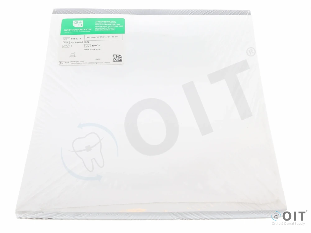 Cephalometric tracing paper(20,3x25,4cm) 100 vellen, traceer papier, acetate