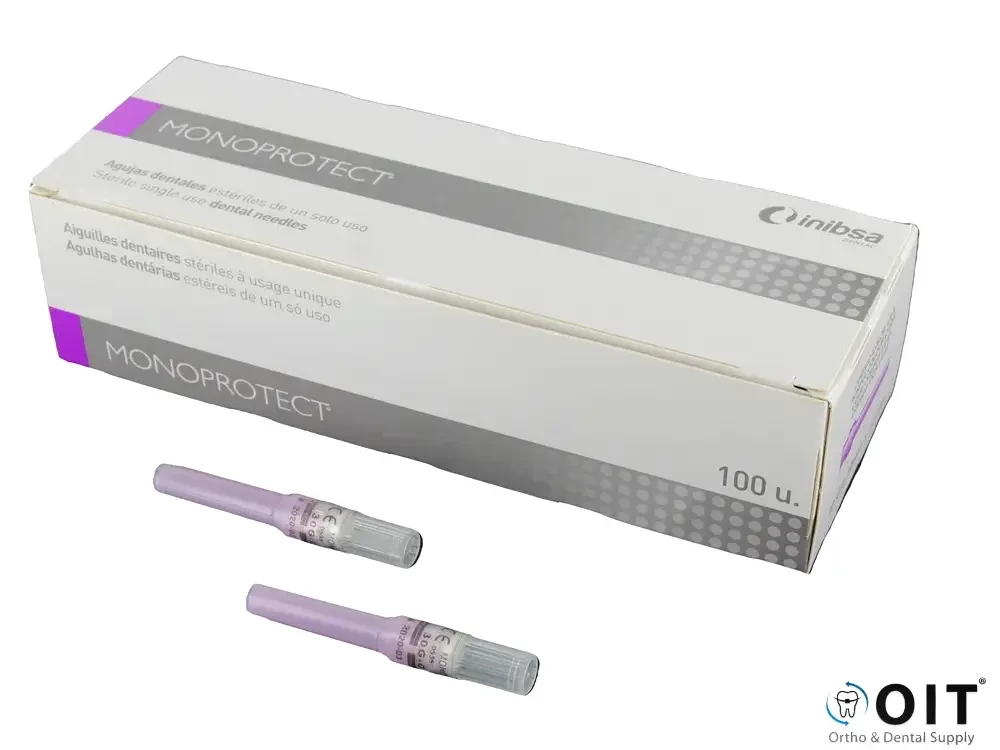 Monoprotect Plus Injectienaalden 30 g 100st, short 0,30x25 mm blauw