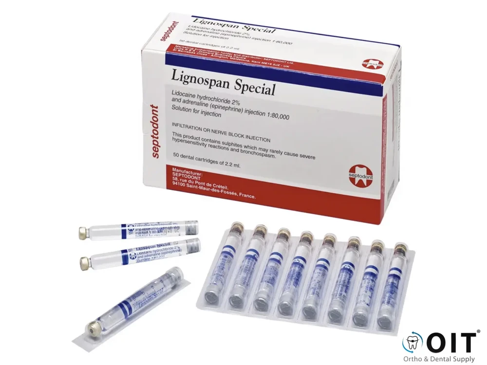 Septodont Lignospan 2% 50x1,8 ml latexvrij