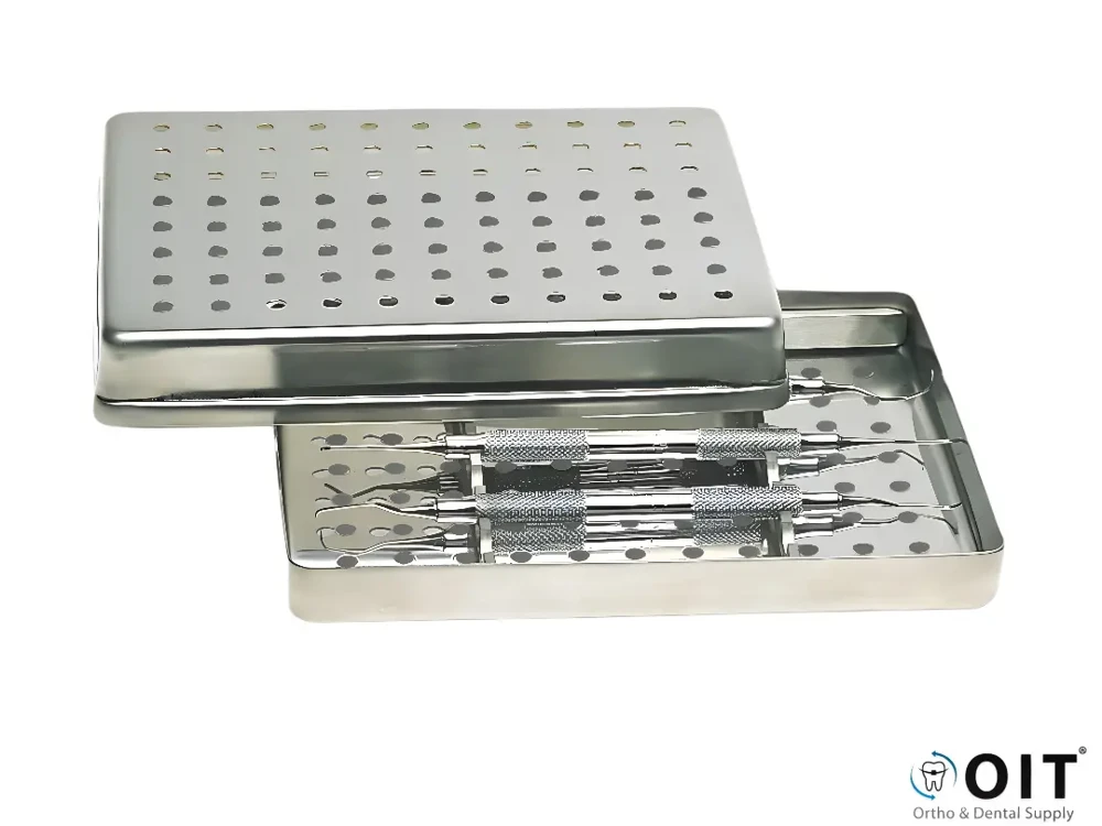 Nichrominox instrumenten tray perforeerd 1 stuk, 28x18cm 185450